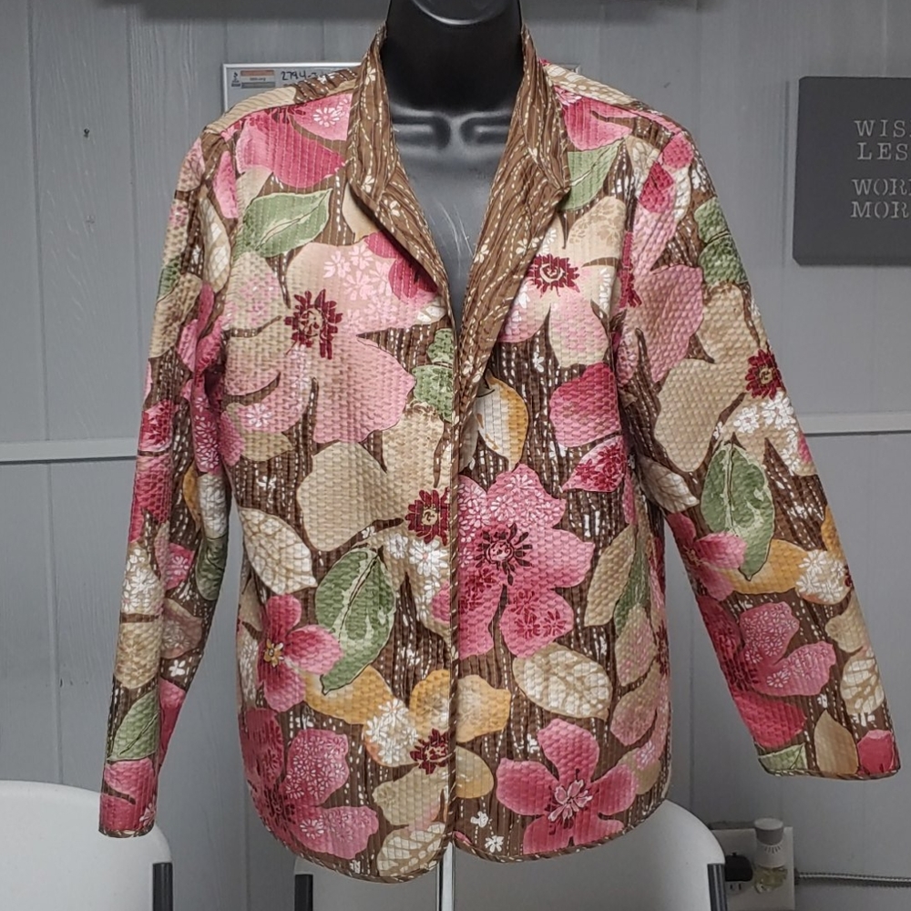 Alfred dunner size 12P Light Floral Jacket